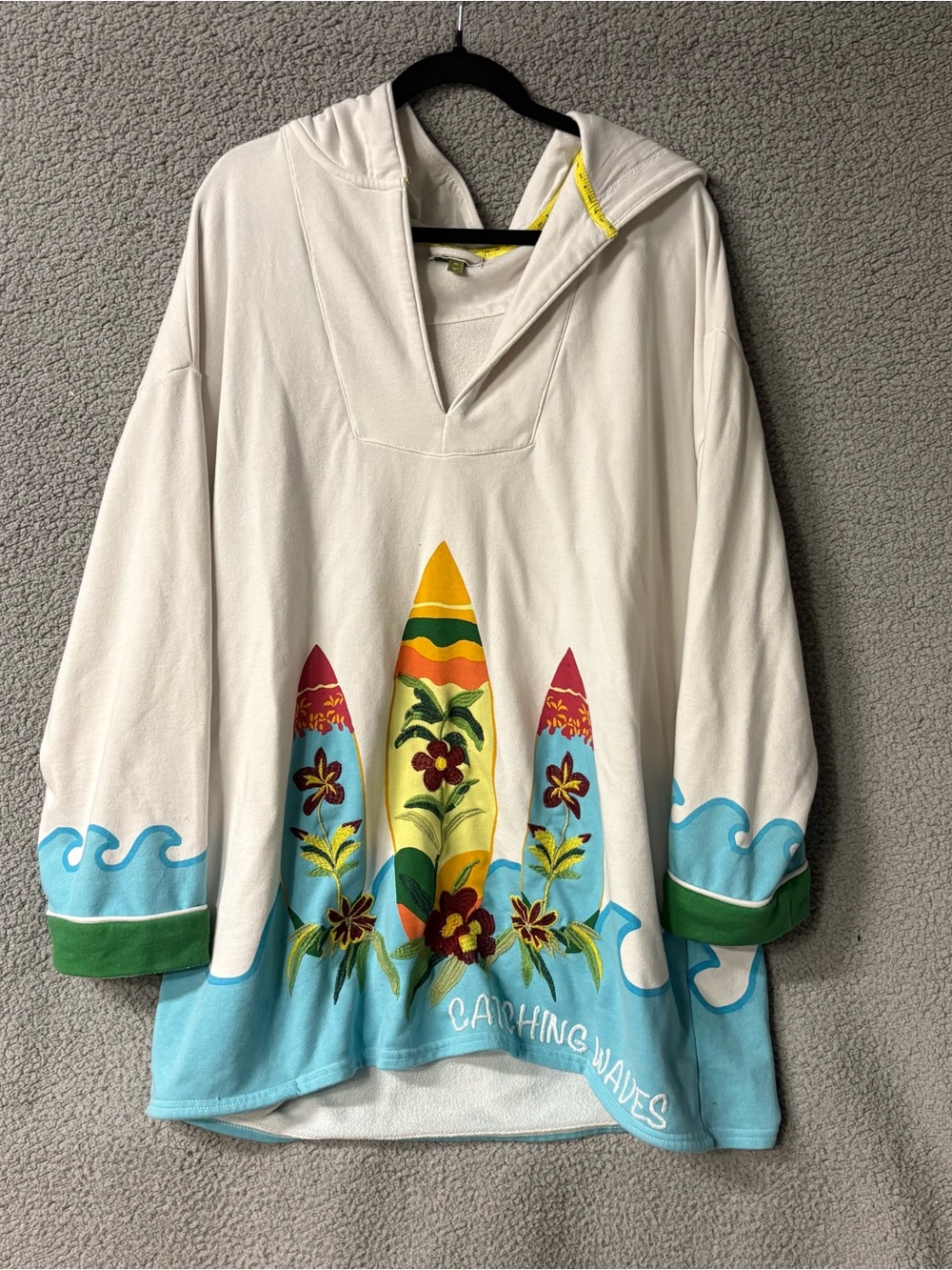 3675 Celandine Catching Waves Poncho XL - Picture 2 of 8